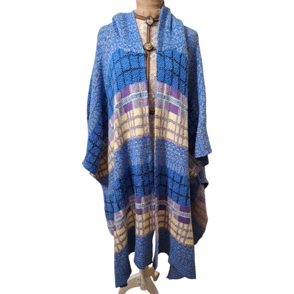 Free People Mercer Kimono Poncho hooded open front ONE SIZE - Picture 3 of 7